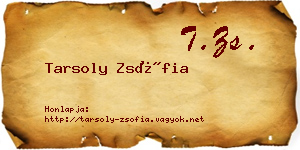 Tarsoly Zsófia névjegykártya
